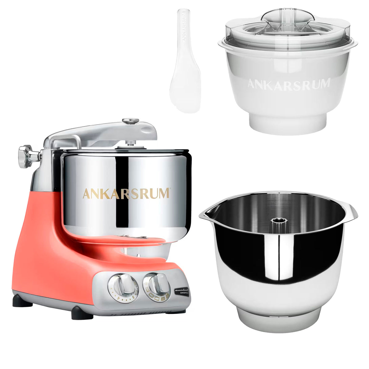 Ankarsrum Assistent Original AKM 6230 køkkenmaskine i farven coral crush