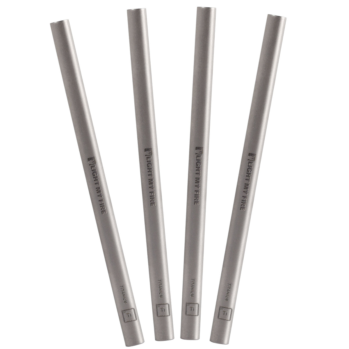 Fire sugerør i titanium fra Light My Fire WideStraw med bredt, ovalt design