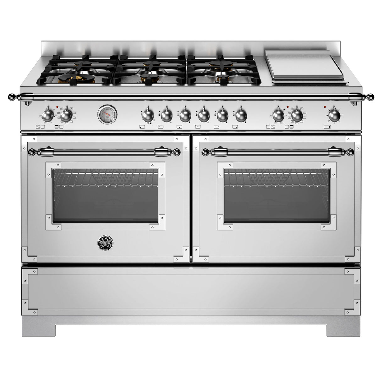 Bertazzoni Heritage HER126G2EXT2 gaskomfur på 120 cm i rustfrit stål