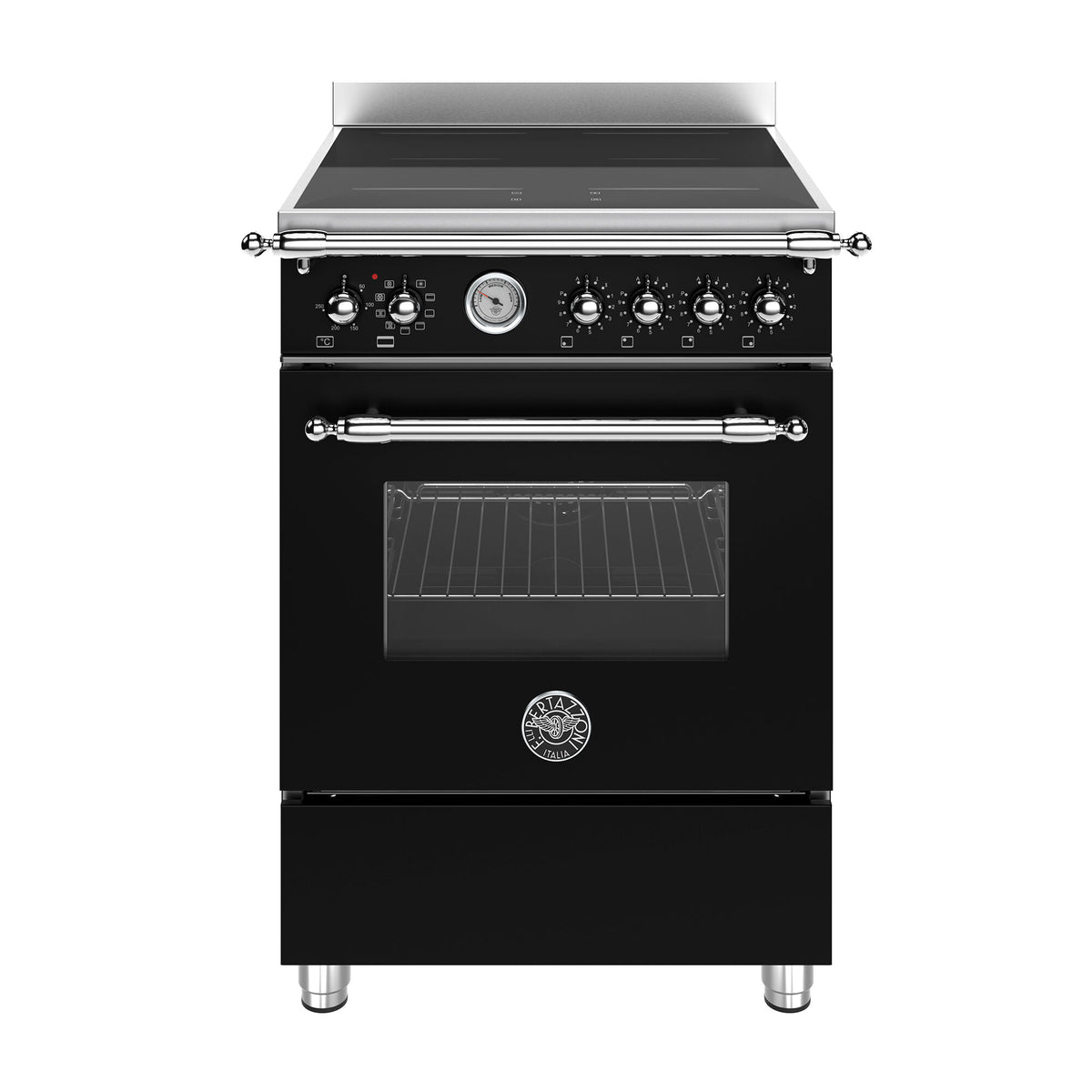 Bertazzoni Heritage HER64I1ENEC2 induktionskomfur i mat sort, 60 cm bred