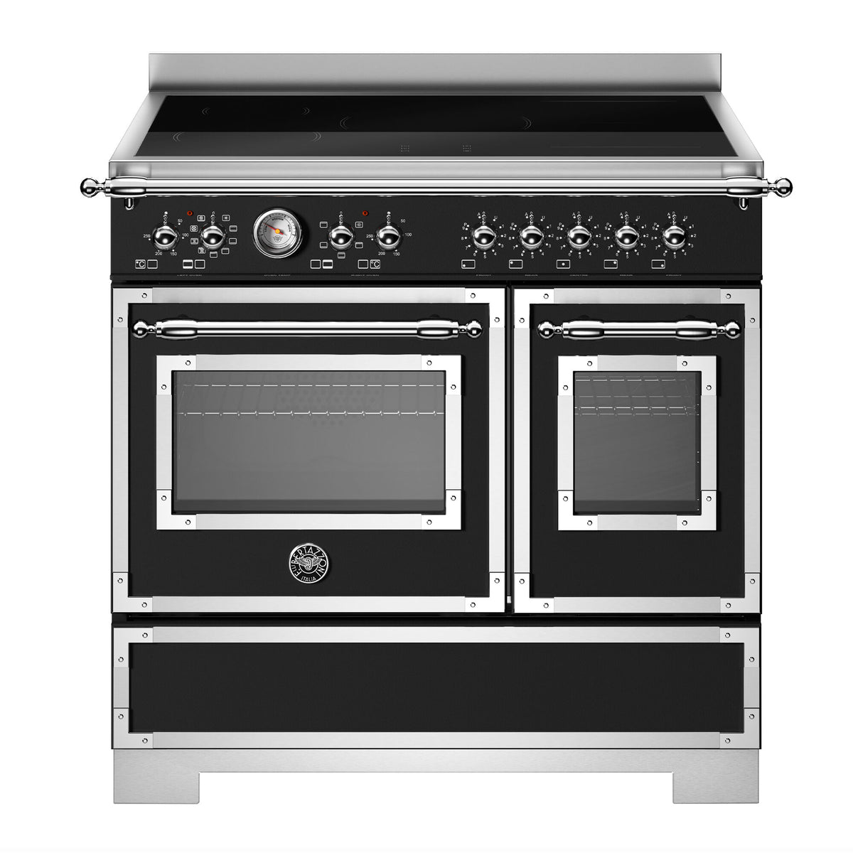 Bertazzoni Heritage HER95I2ENET2 induktionskomfur på 90 cm i mat sort med kromdetaljer