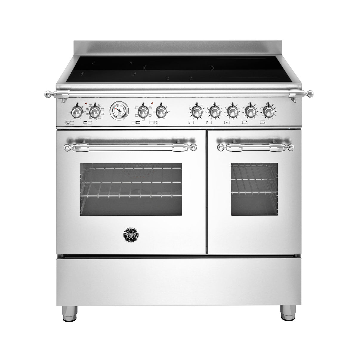 Bertazzoni Heritage induktionskomfur 90 cm i rustfrit stål med 5 zoner