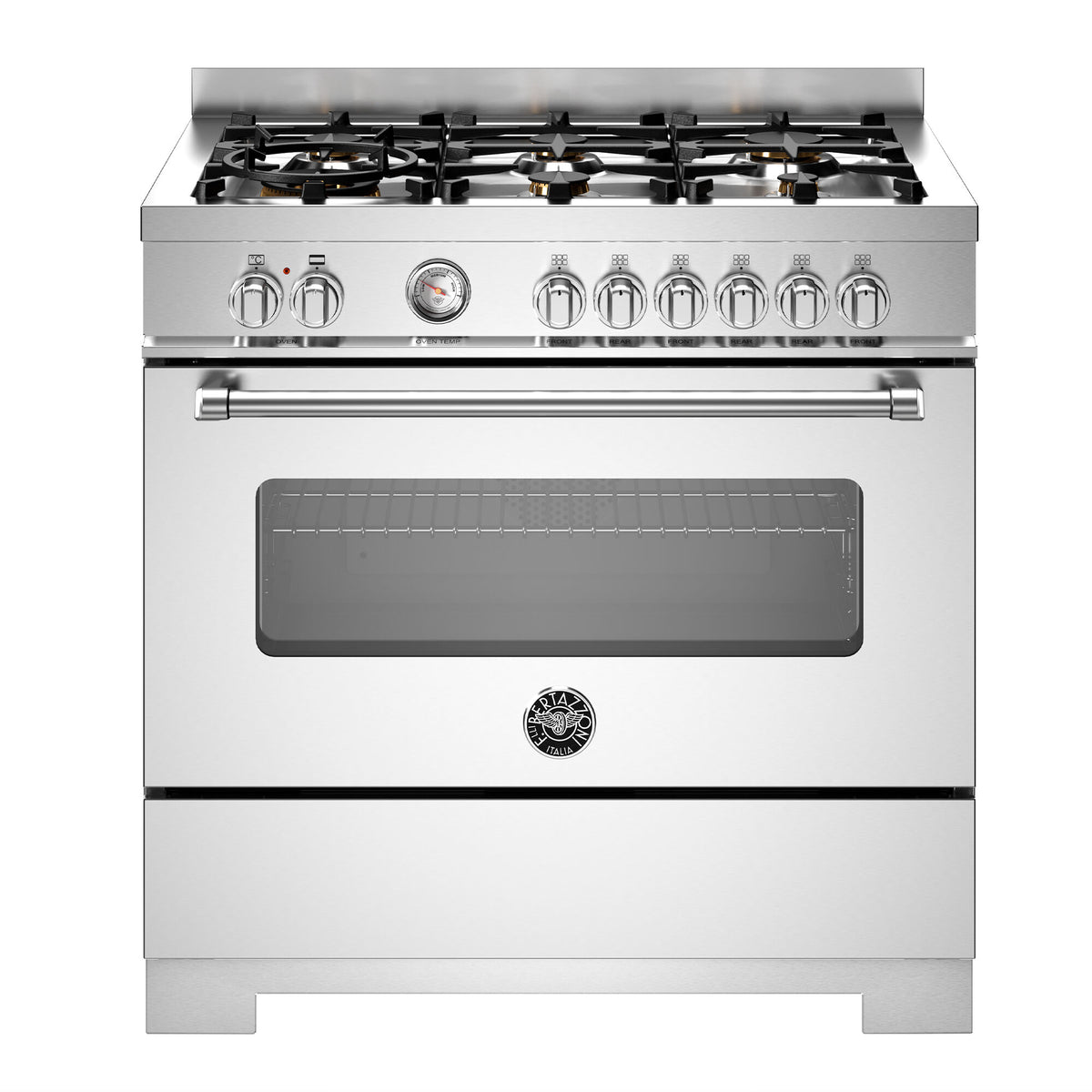 Bertazzoni Master gaskomfur 90 cm i rustfrit stål med seks brændere