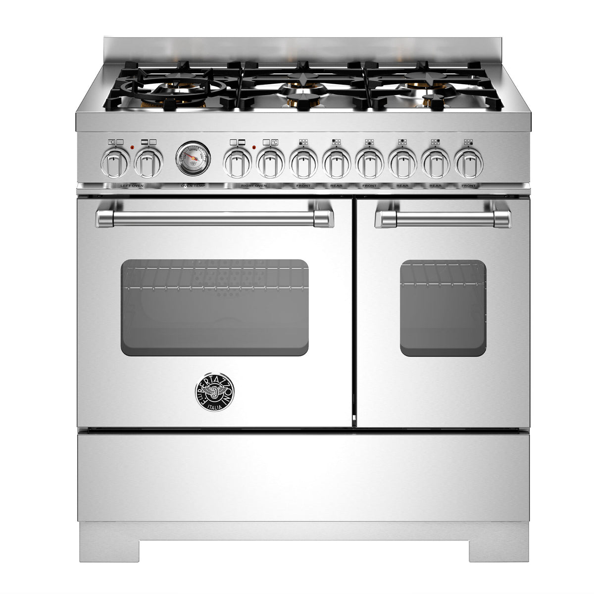 Bertazzoni Master gaskomfur 90 cm i rustfrit stål med 6 brændere