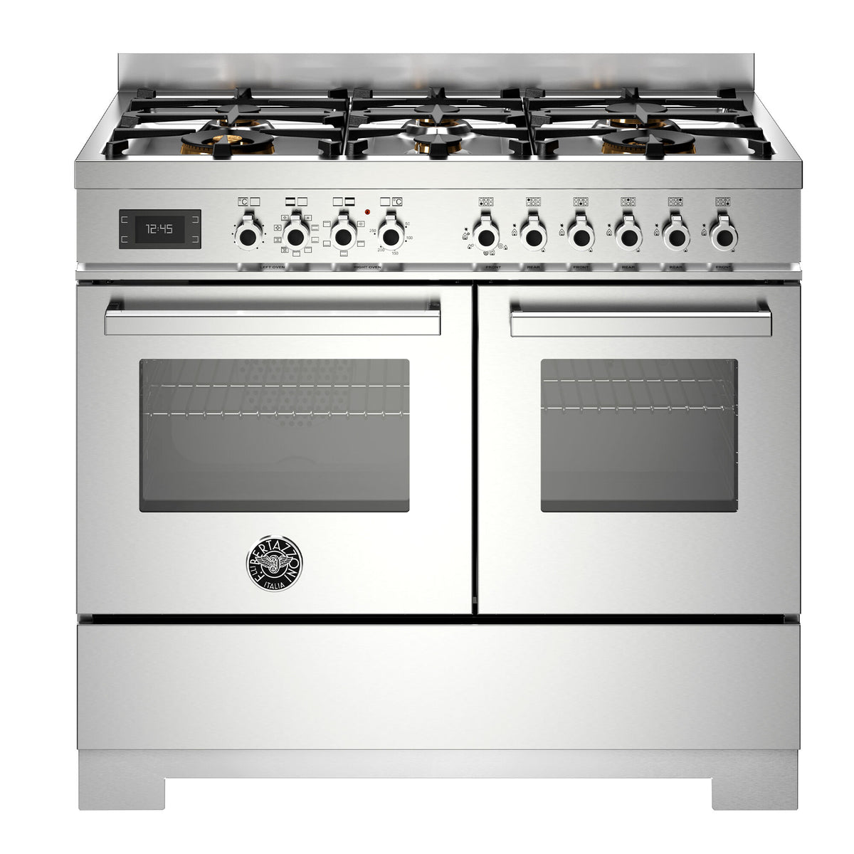 Bertazzoni PRO106L2EXT2 Professional gaskomfur i rustfrit stål med seks brændere og to ovne