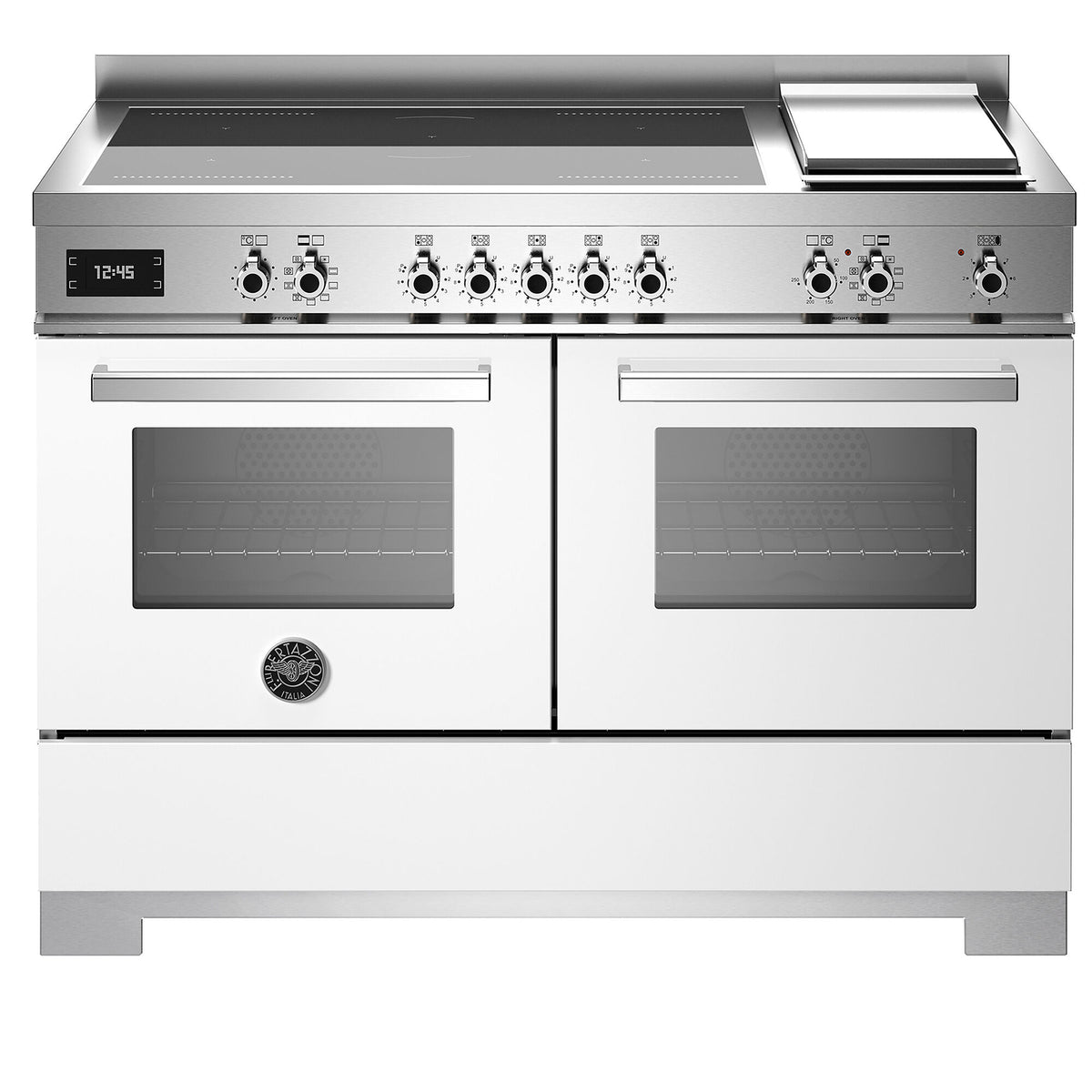 Hvidt Bertazzoni Professional induktionskomfur på 120 cm med dobbelte ovne