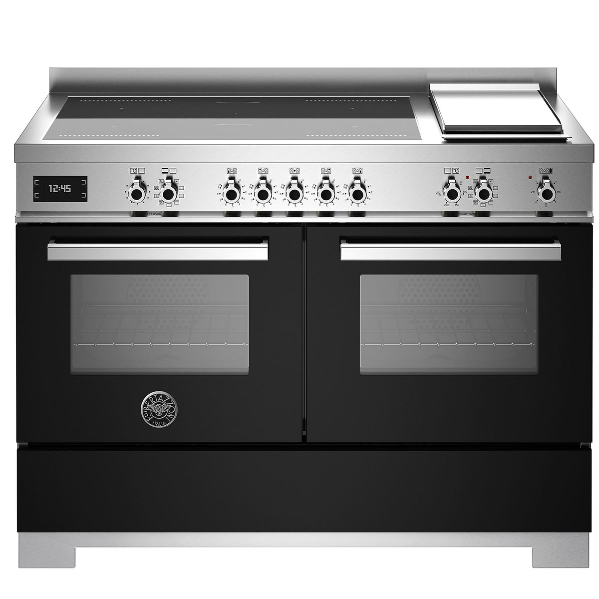 Bertazzoni Professional PRO125I2ENET2 induktionskomfur i højglans sort, 120 cm