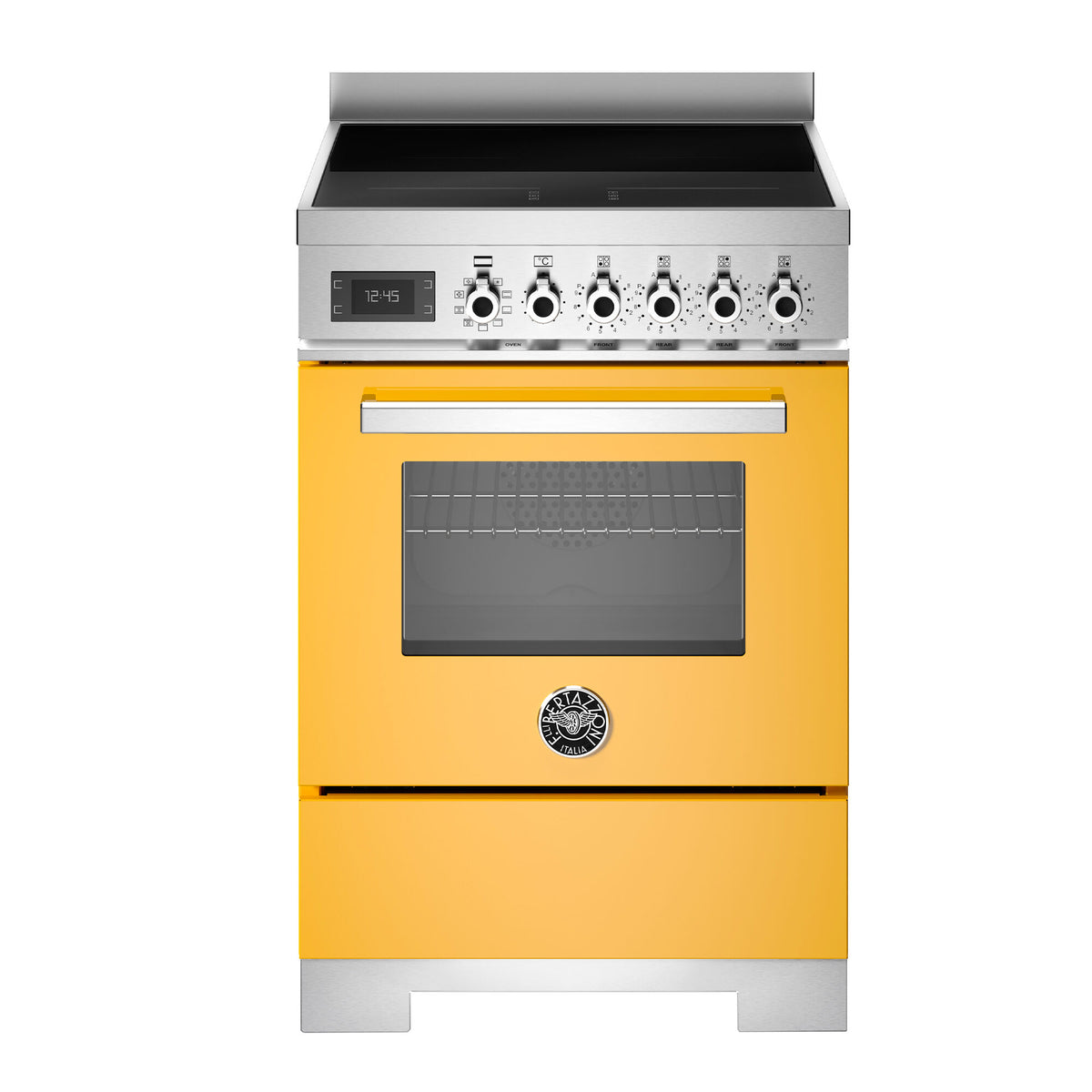 Gult Bertazzoni Professional induktionskomfur på 60 cm med 4 zoner