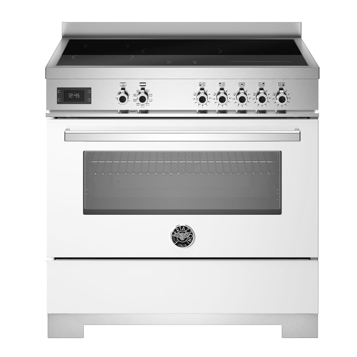 Hvidt Bertazzoni PRO95I1EBIT2 induktionskomfur, 90 cm, med 5 zoner og 1 ovn