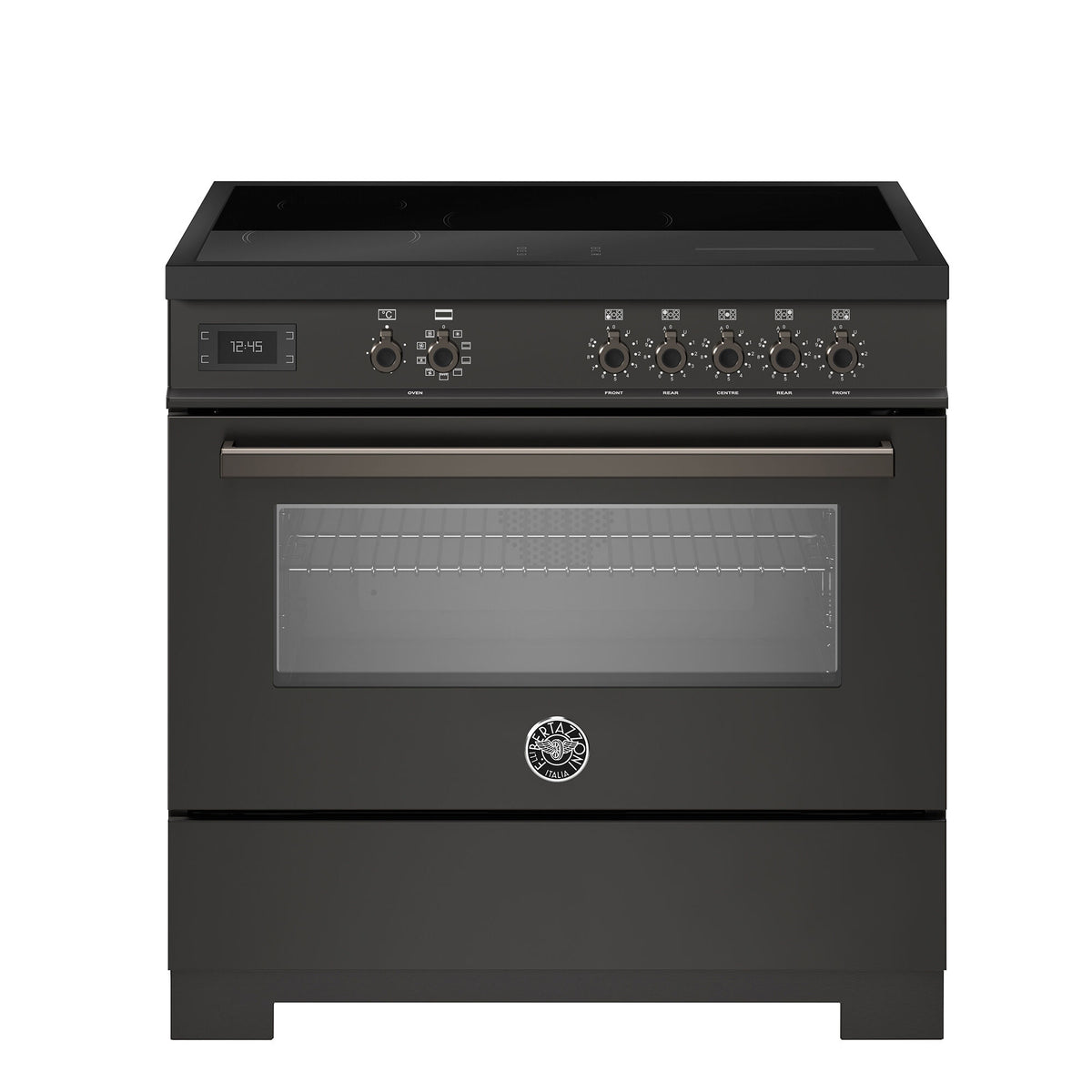 Bertazzoni PRO95I1ECAT2 Professional induktionskomfur 90 cm i mat grafit Carbonio