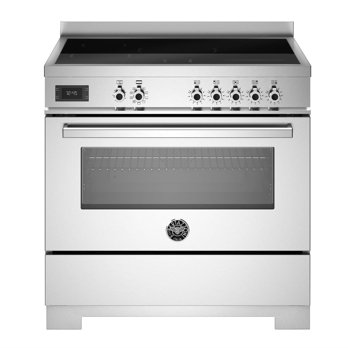 Bertazzoni PRO95I1EXT2 Professional induktionskomfur i rustfrit stål, 90 cm