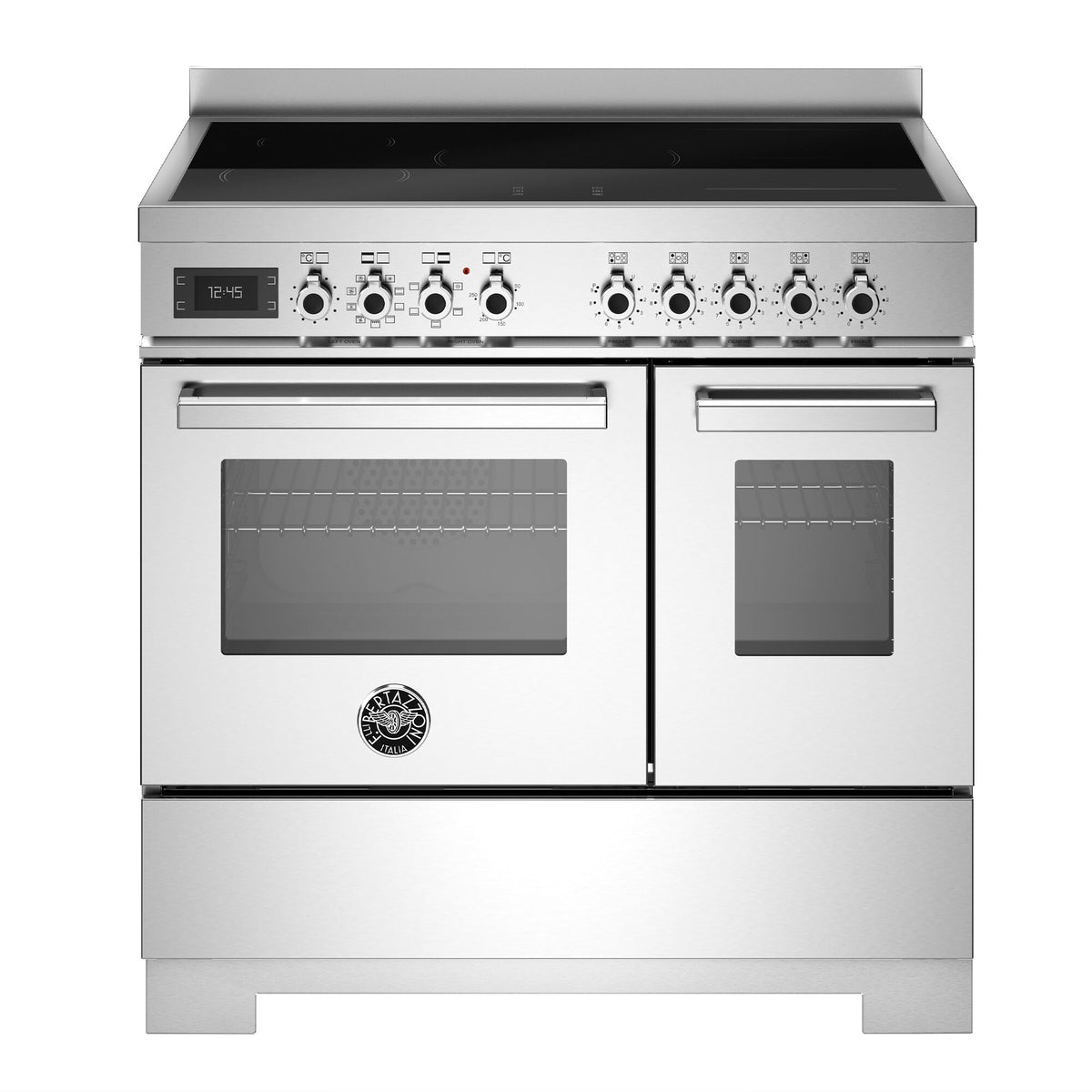 Bertazzoni Professional induktionskomfur 90 cm med 5 zoner og 2 ovne i rustfrit stål