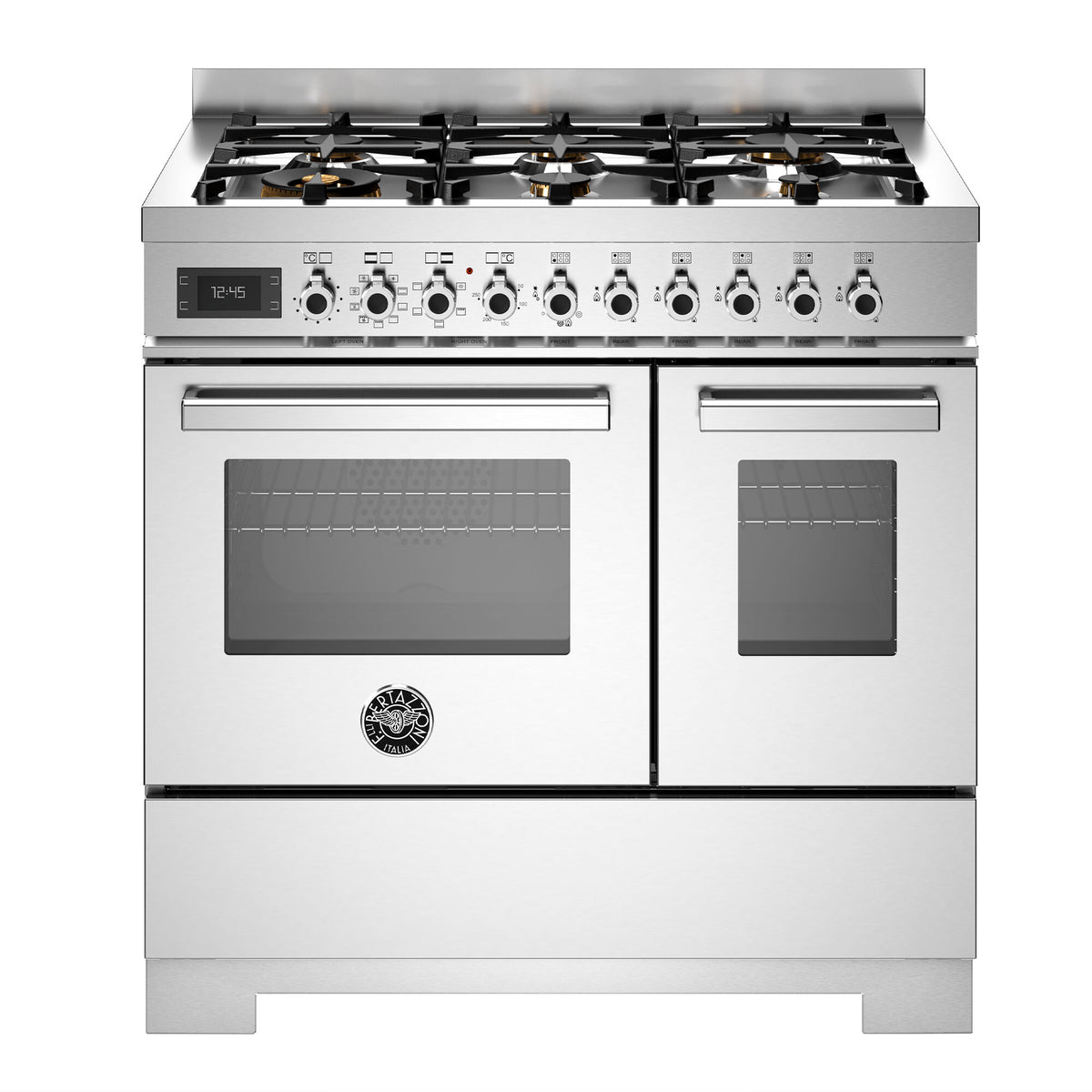 Bertazzoni PRO96L2EXT2 Professional gaskomfur i rustfrit stål, 90 cm