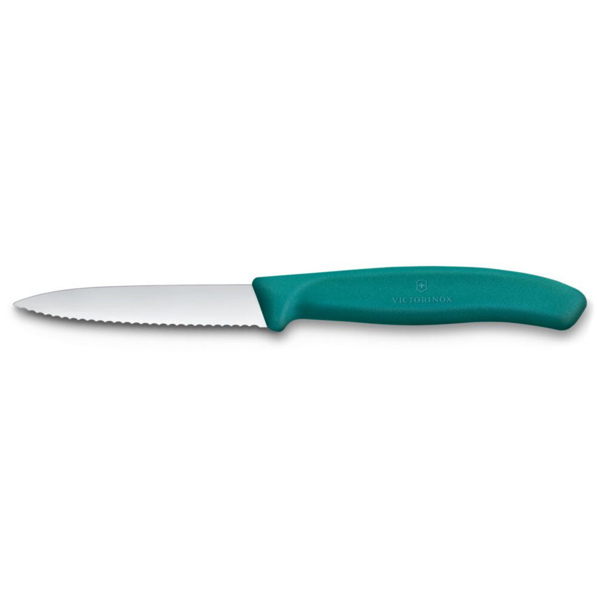 Grøn Victorinox Swiss Classic tomatkniv med savtandet blad