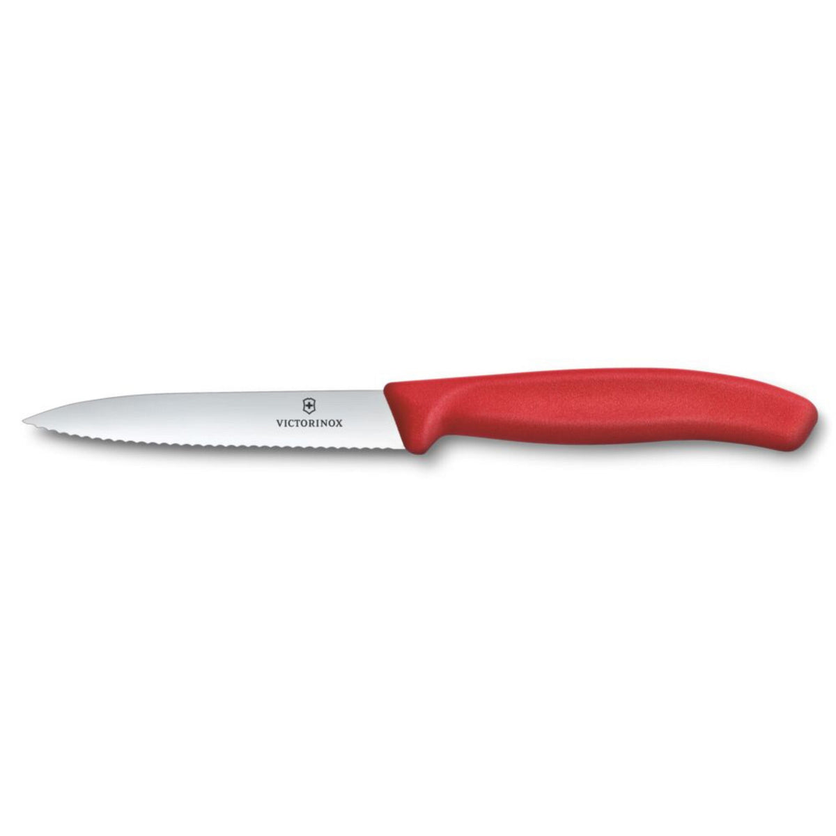 Rød Victorinox Swiss Classic tomatkniv med 10 cm klinge