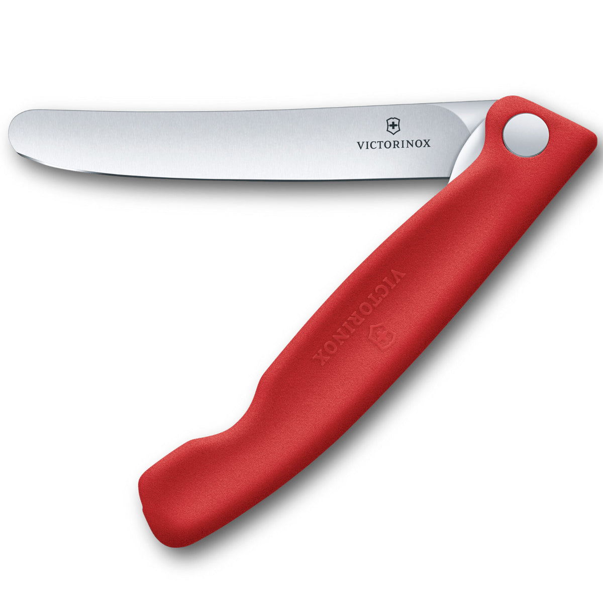 Rød Victorinox Swiss Classic foldekniv med 11 cm glat blad
