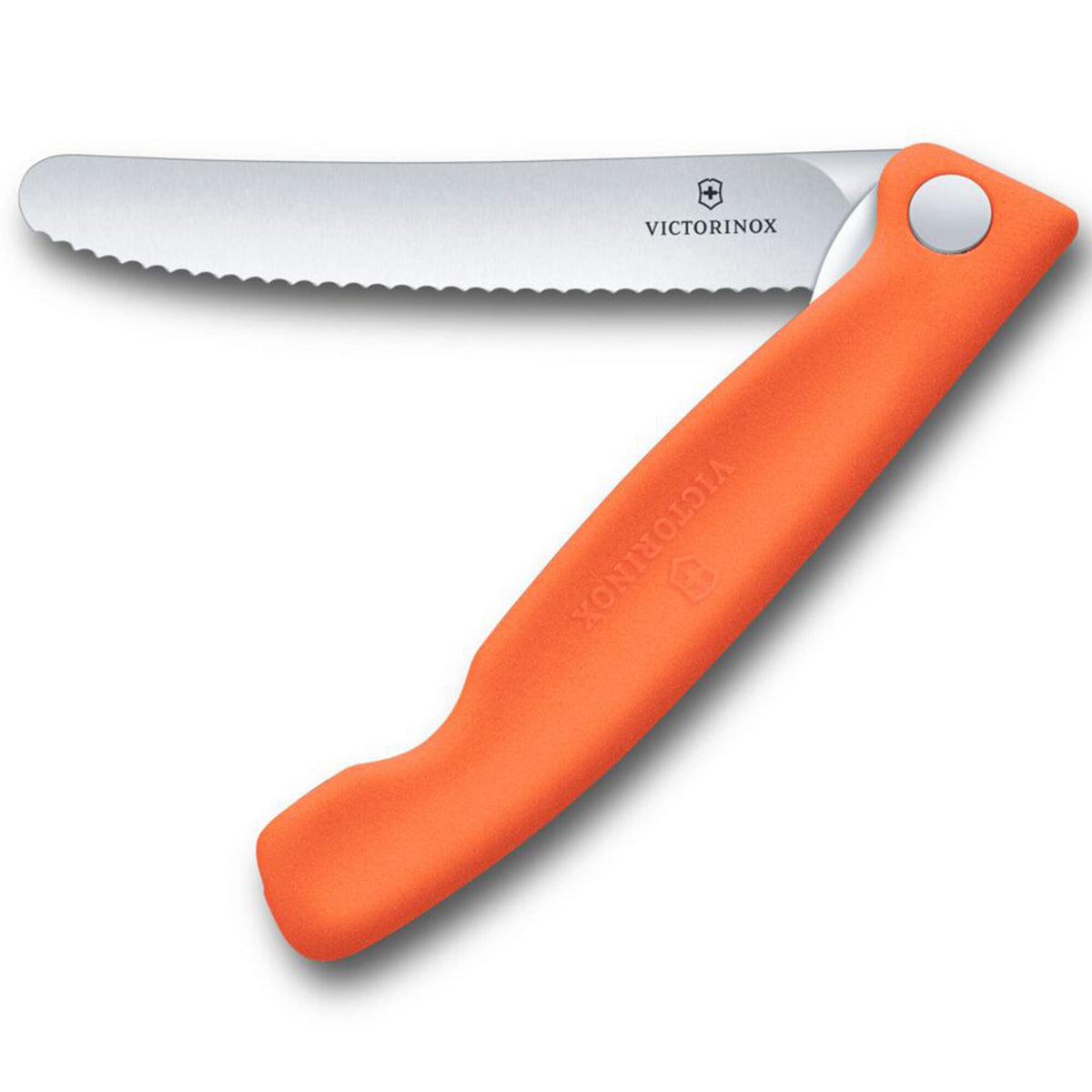 Orange Victorinox Swiss Classic picnic foldekniv med savtakket blad