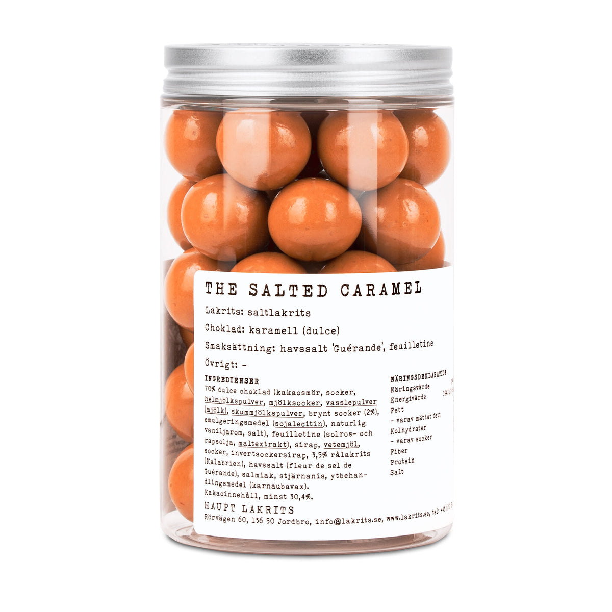Haupt Lakrits Saltet Karamel, salt lakrids med karamelliseret chokolade, 250 g