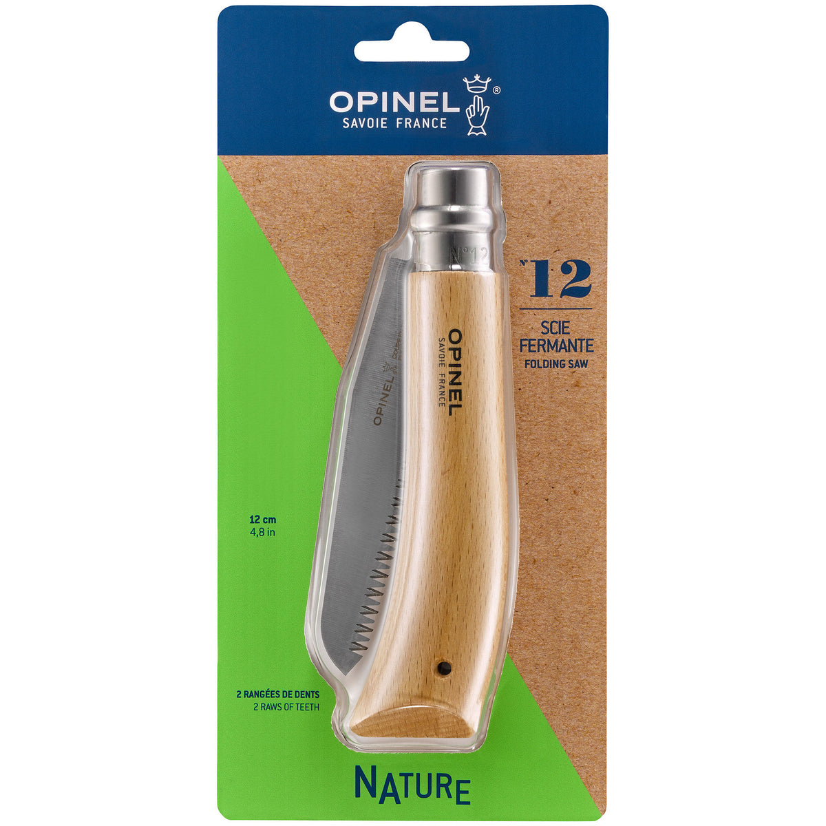 Opinel Nature N°12 grensav, let og kompakt, til havearbejde og friluftsliv