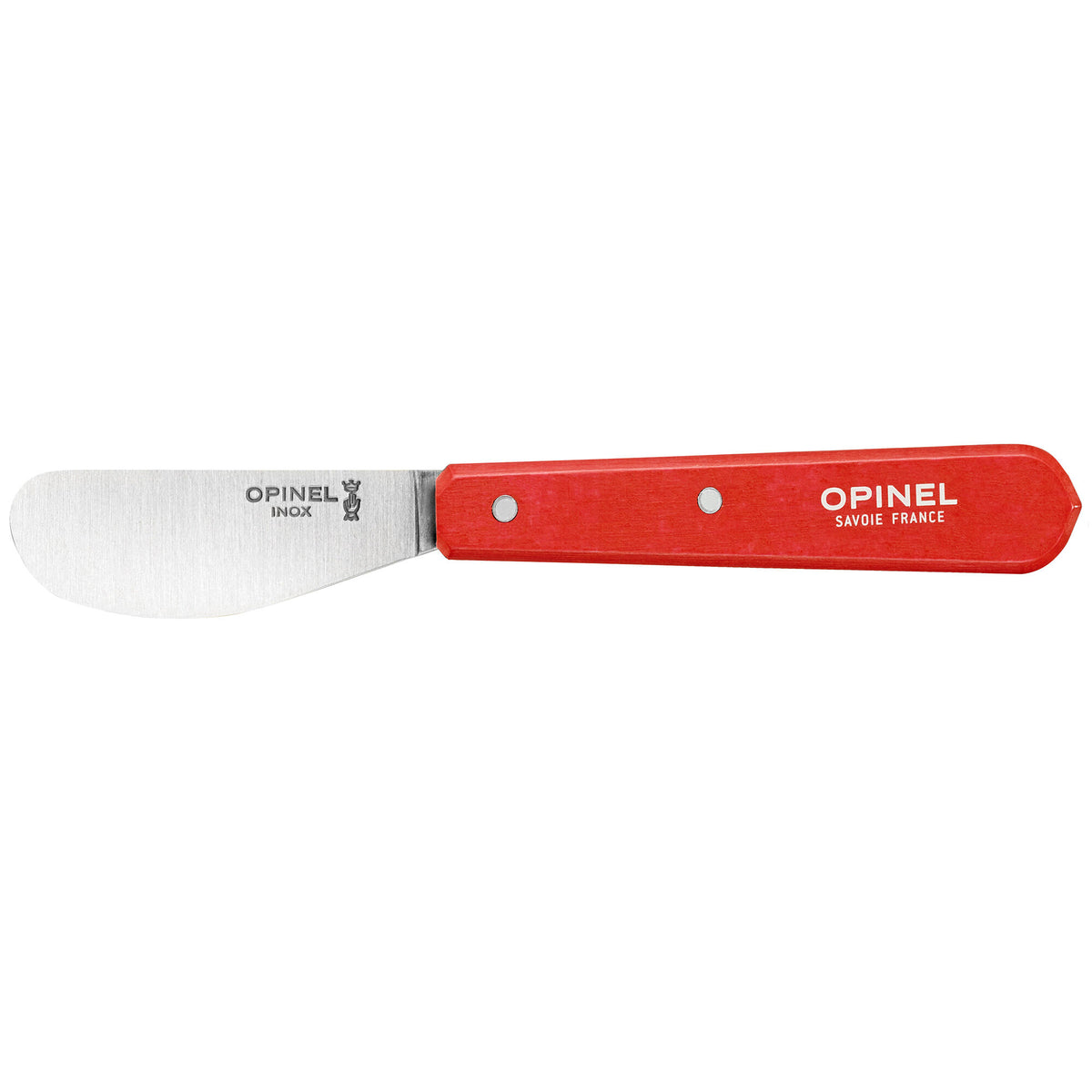 Rød Opinel N°117 smørkniv til borddækning