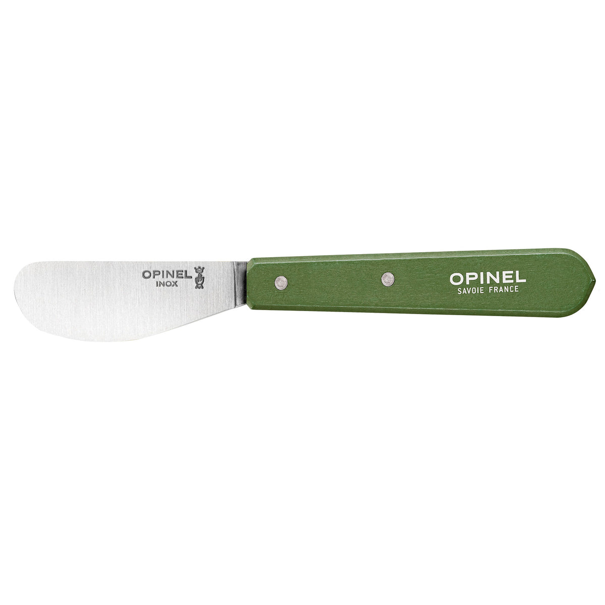 Opinel N°117 smørkniv med kaki farvet træhåndtag og bredt blad