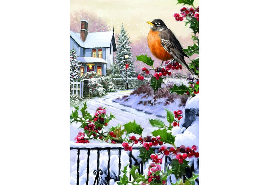 Clementoni puslespil Robin and Holly Bushes med 1000 brikker