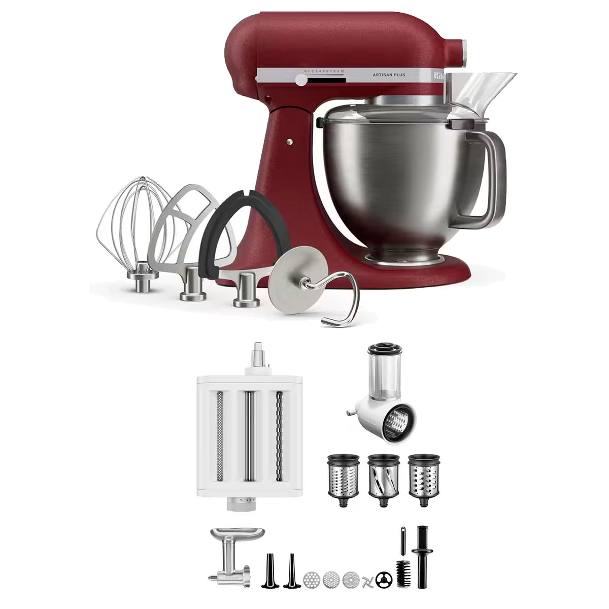 KitchenAid Artisan Plus røremaskine i farven sun-dried tomato med 4,7 liters rustfri skål