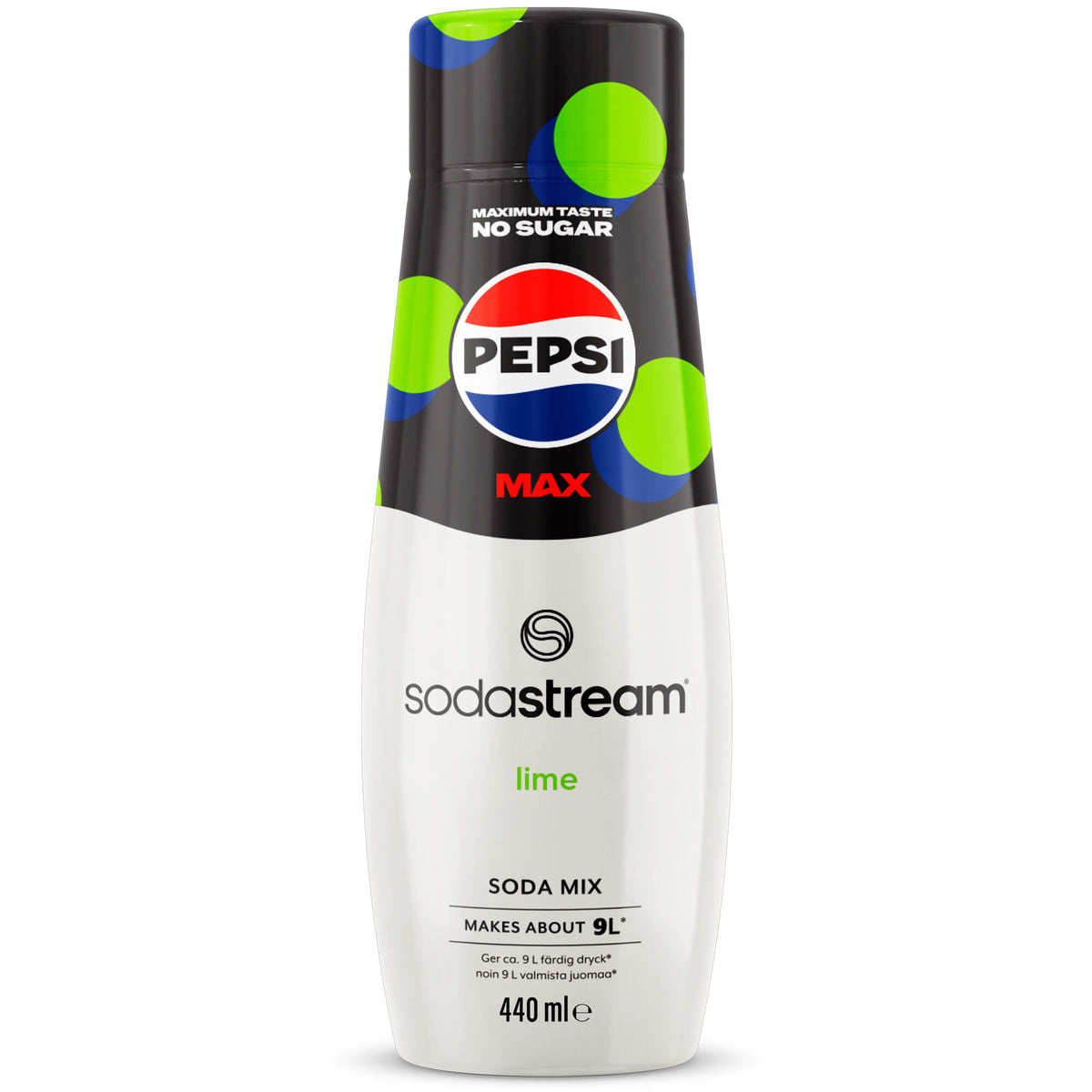 SodaStream Pepsi Max Lime smagskoncentrat i flaske, 440 ml