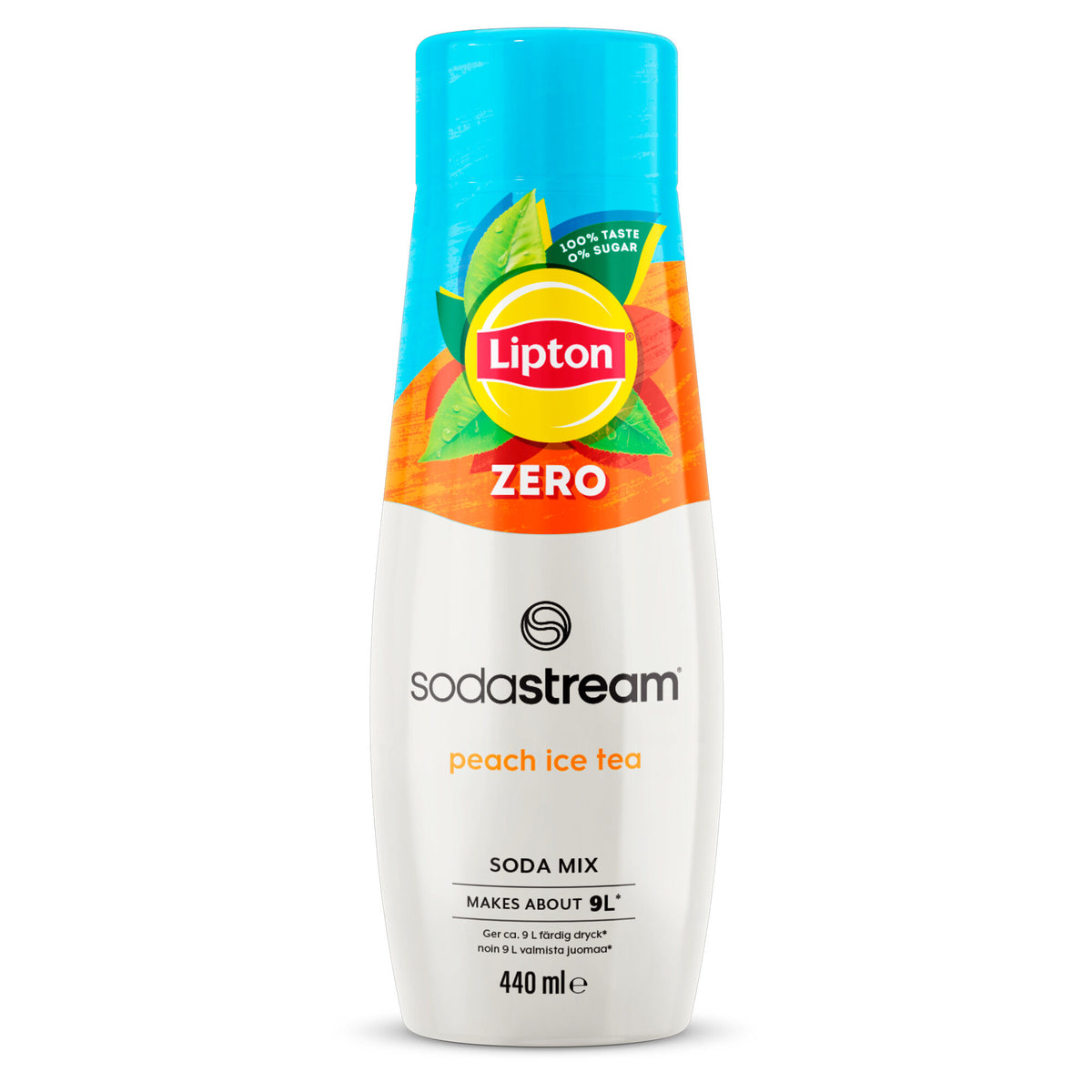 Sodastream Lipton Ice Tea Peach Zero smagskoncentrat, 440 ml