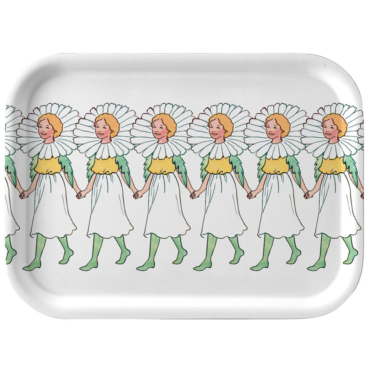 Design House Stockholm serveringsbakke med Elsa Beskows marguerite-motiv, 27 x 20 cm