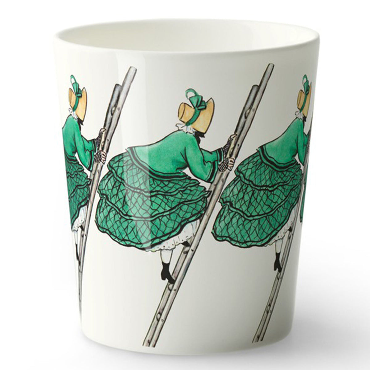 Design House Stockholm Elsa Beskow krus på 28 cl i motivet Aunt Green med grønne toner