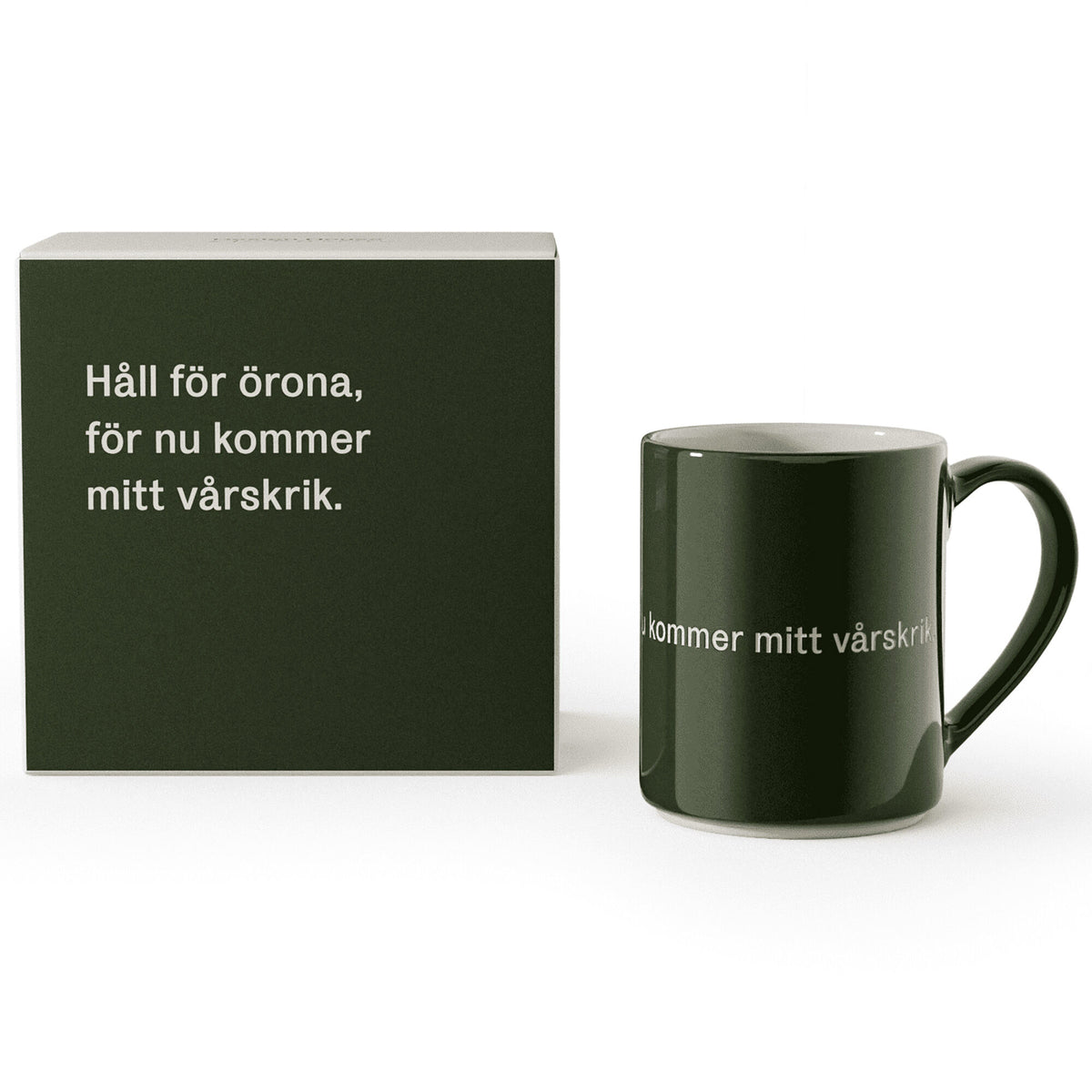 Krus fra Design House Stockholm med Astrid Lindgren-citat i stilren typografi