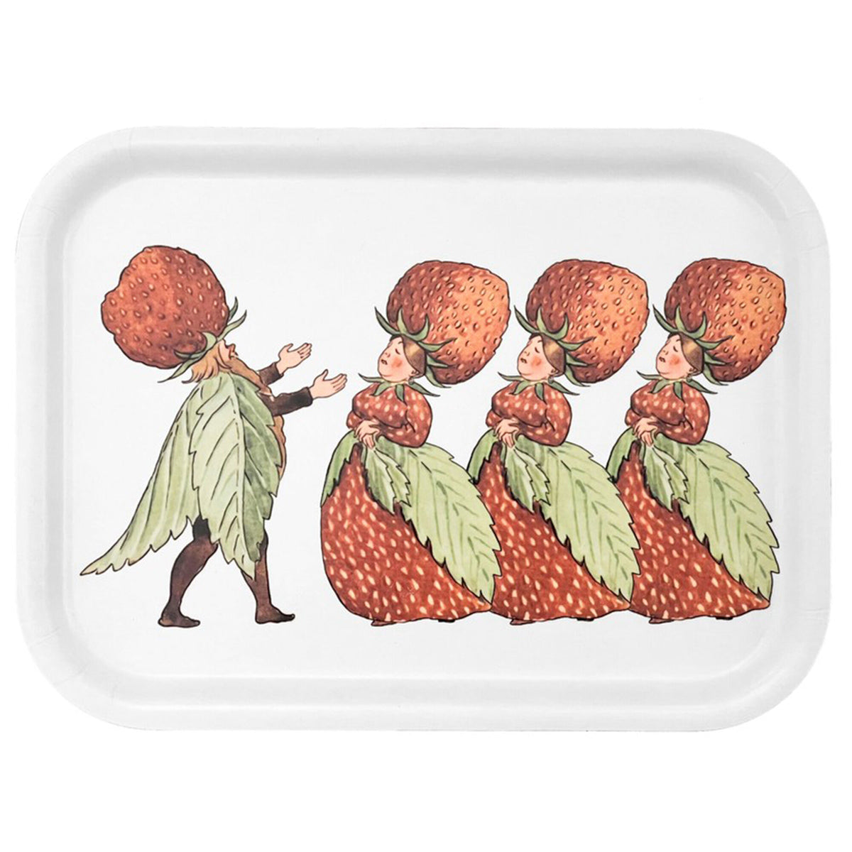 Bakke fra Design House Stockholm med Elsa Beskow-motivet The Strawberry Family