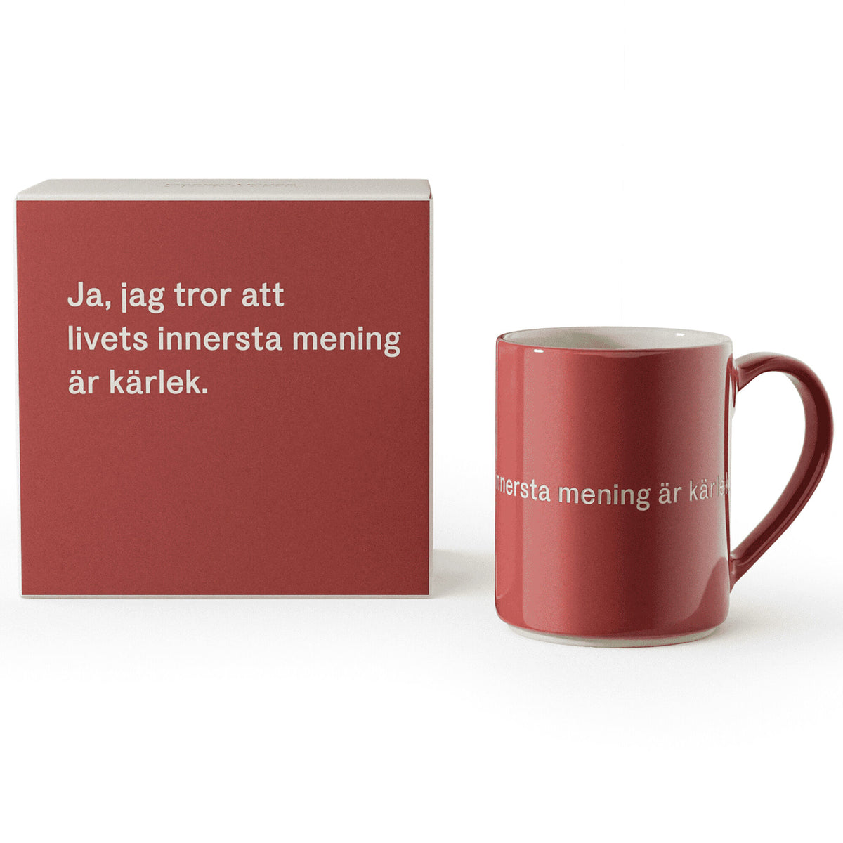Astrid Lindgren krus fra Design House Stockholm med citat om kærlighed