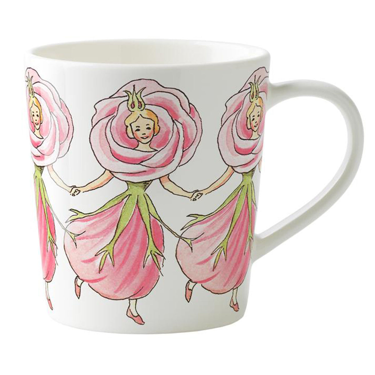 Design House Stockholm Elsa Beskow krus med hank og rosemotiv, 40 cl