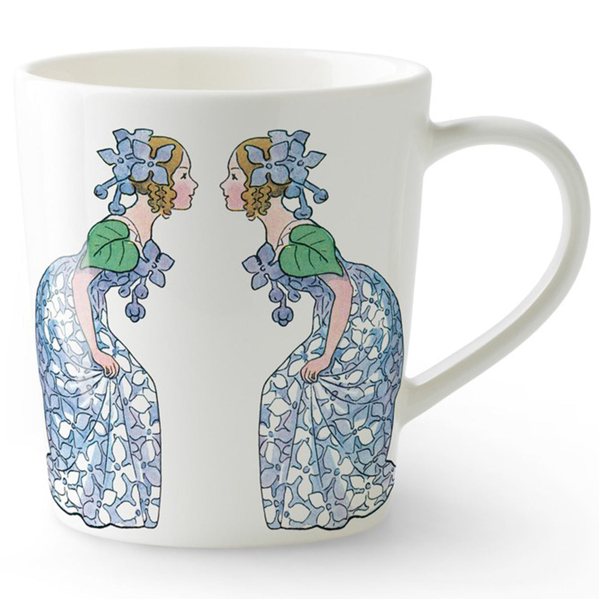 Design House Stockholm Elsa Beskow krus med hank og syrenmotiv i lilac