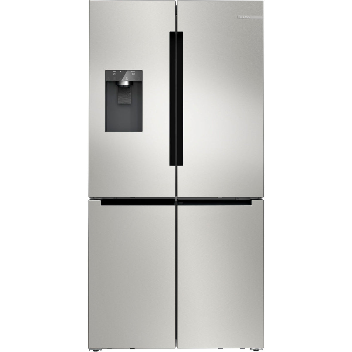 Bosch KFI96APEA Serie 6 fritstående kombiskab i rustfrit stål med flere døre
