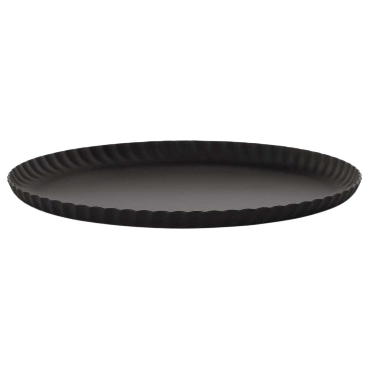 Sort Alessi Pleats bakke på 23 cm med plisseret overflade i stål