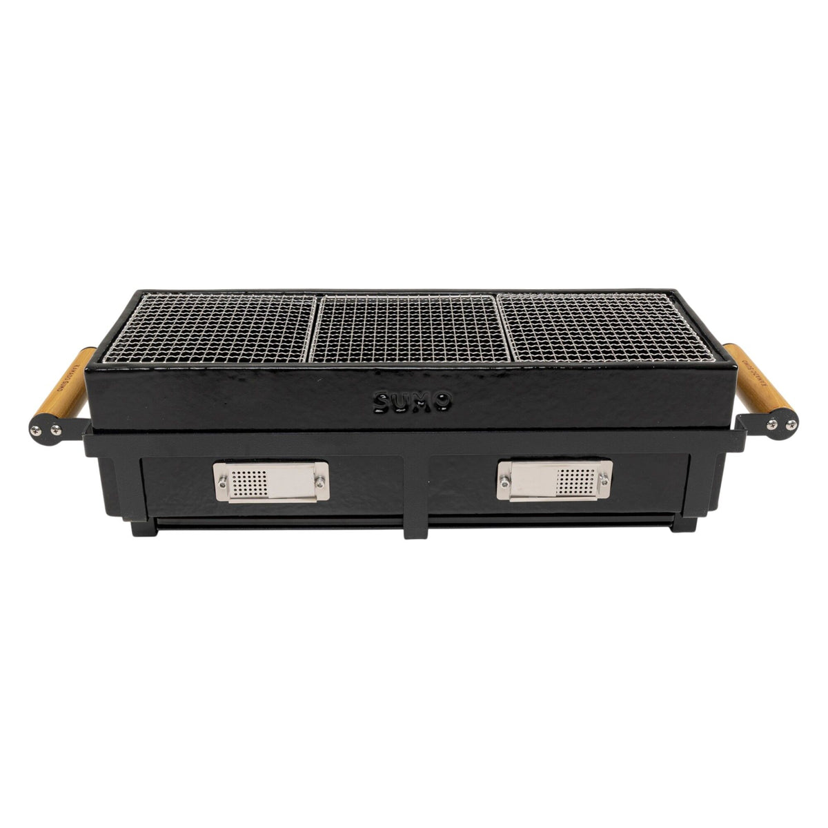 Kamado sumo Hibachi XL bordgrill i sort med lang tilberedningsflade