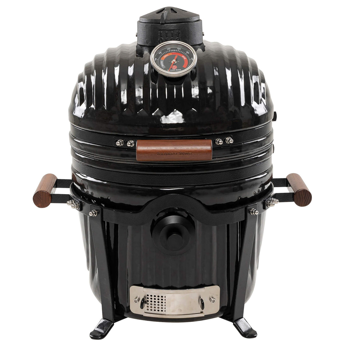 Sort Kamado Sumo Icon Junior kamado-grill, mindre model på 34 cm