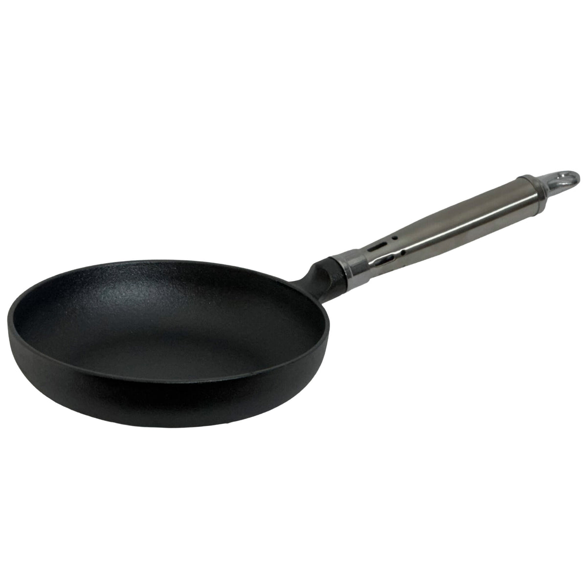 Støbejernsstegepande med rund kant fra Ronneby Bruk, Maestro, 20 cm