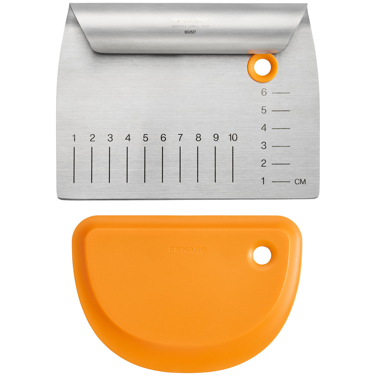 Fiskars Functional Form dejskraber i to dele af rustfrit stål og silikone