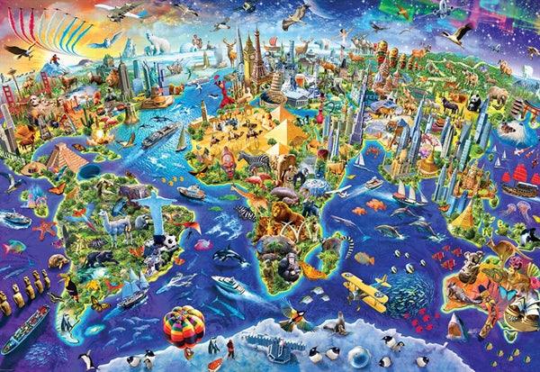 Eurographics puslespil Crazy World med 2000 brikker