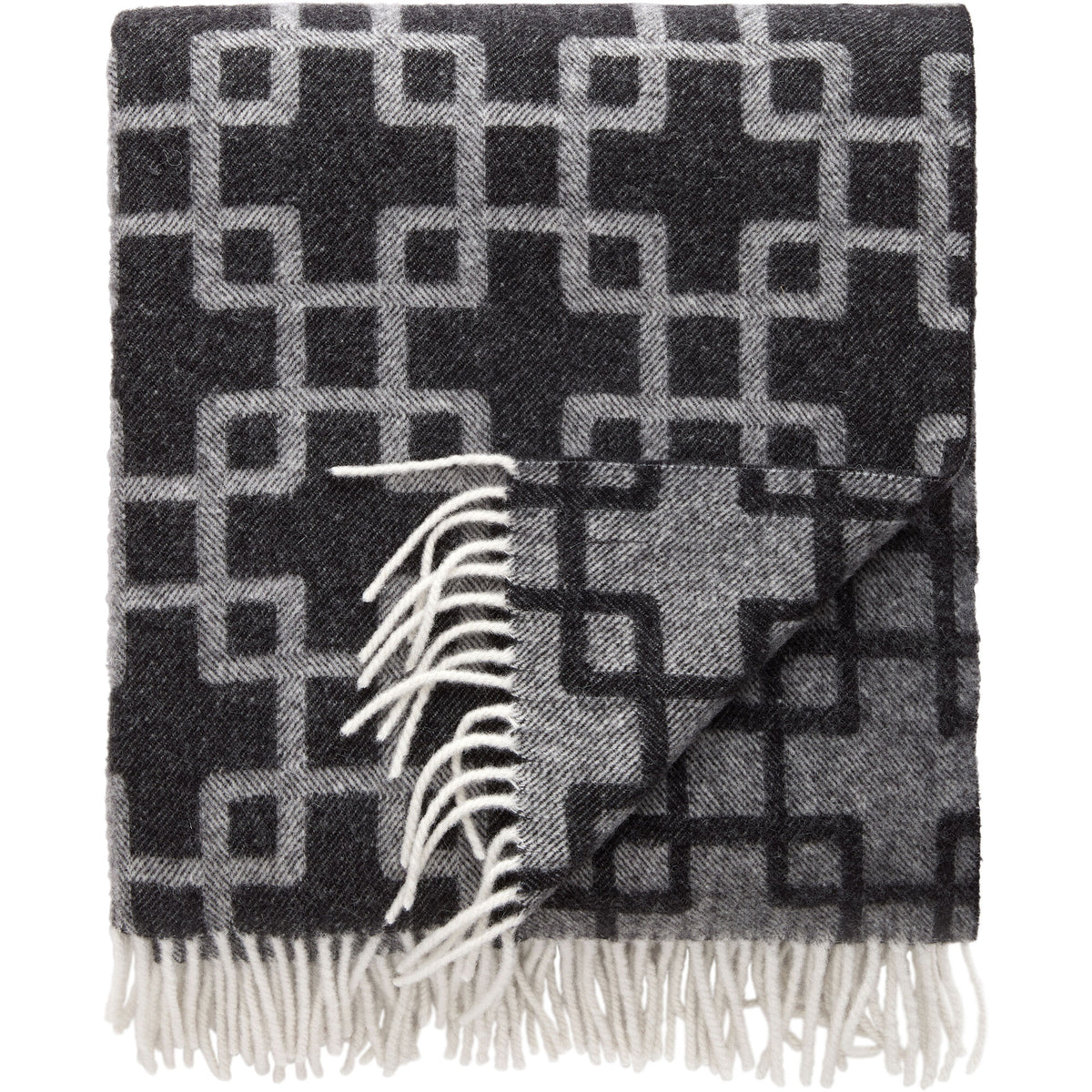 Decotique Desert Elegance plaid i uld med geometrisk mønster, 130 x 180 cm
