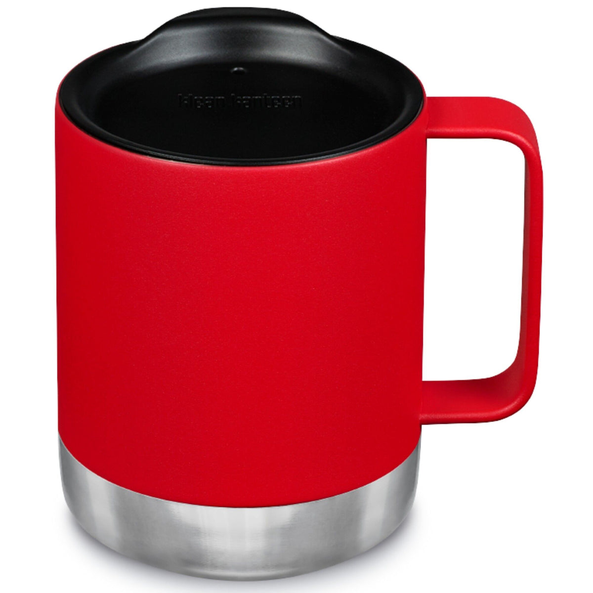 Rødt Klean Kanteen Camp Mug termokrus med håndtag i rustfrit stål, 355 ml