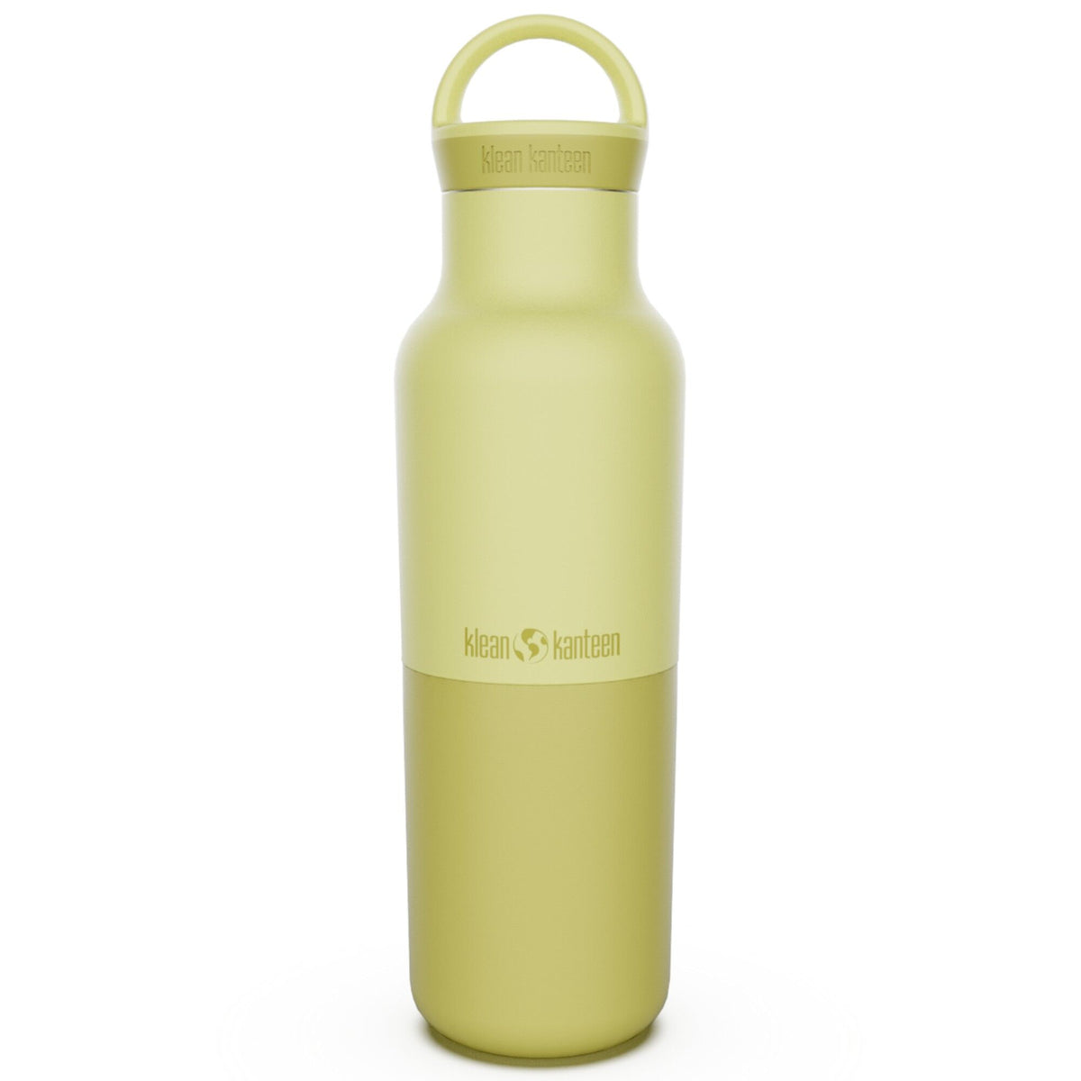 Klean Kanteen Rise Classic termoflaske i voksgul med Arch Loop-låg, 592 ml