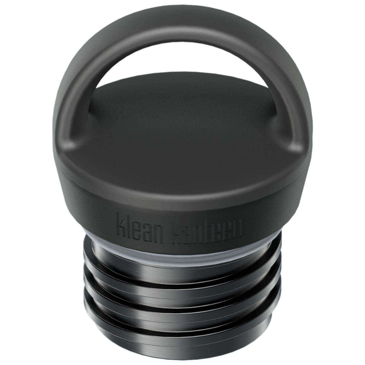 Sort Klean Kanteen Arch Loop-låg med buet håndtag til Rise Classic
