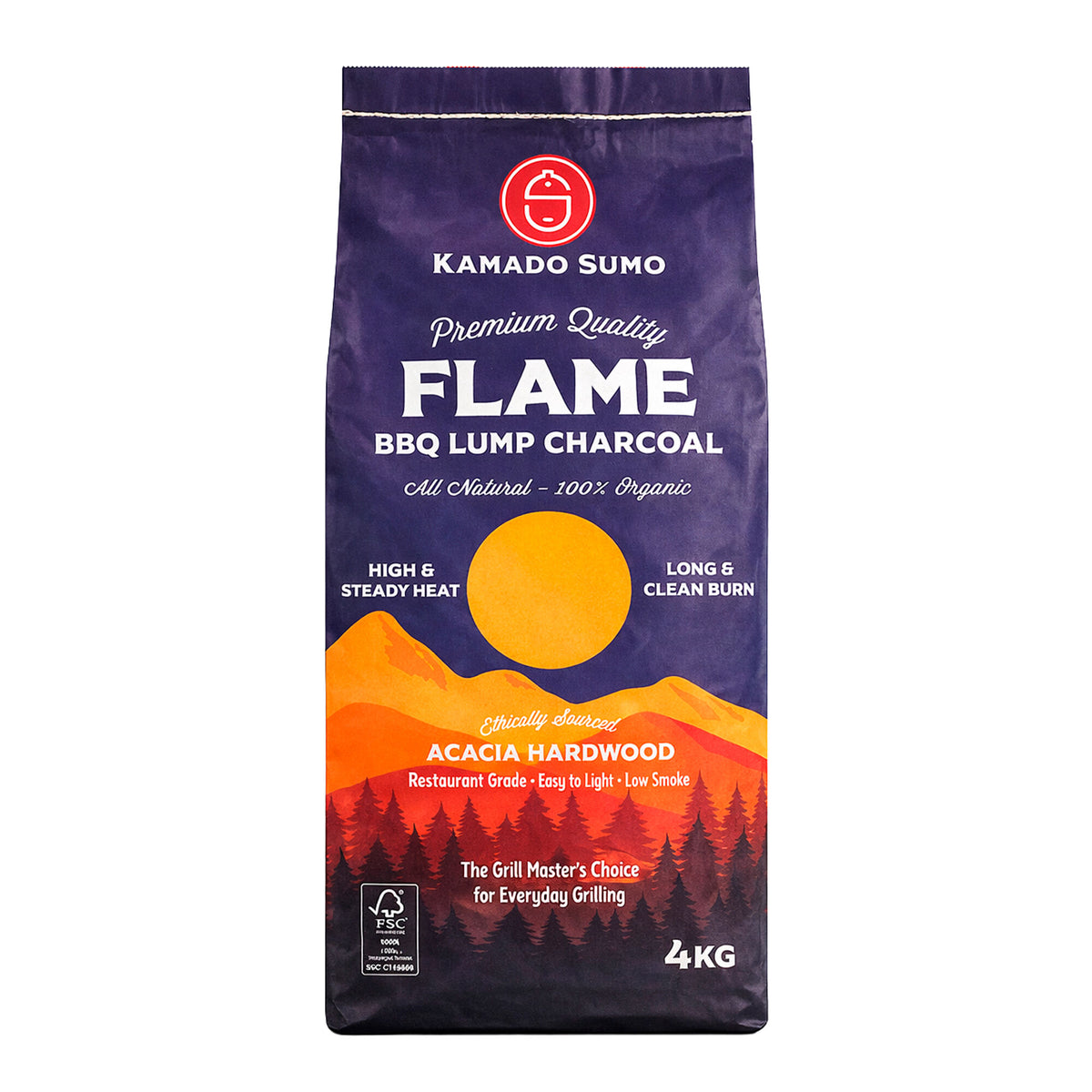 Pose med Kamado Sumo Flame grillkul, 4 kg