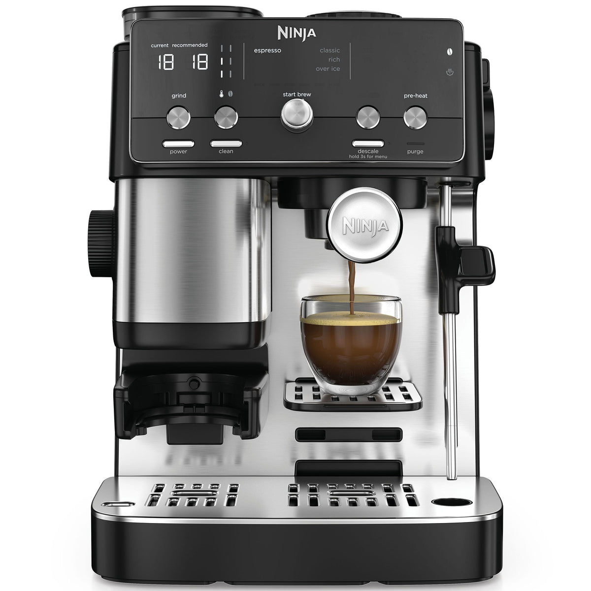 Sort Ninja Luxe Café Mini 2-i-1 kaffemaskine i kompakt størrelse