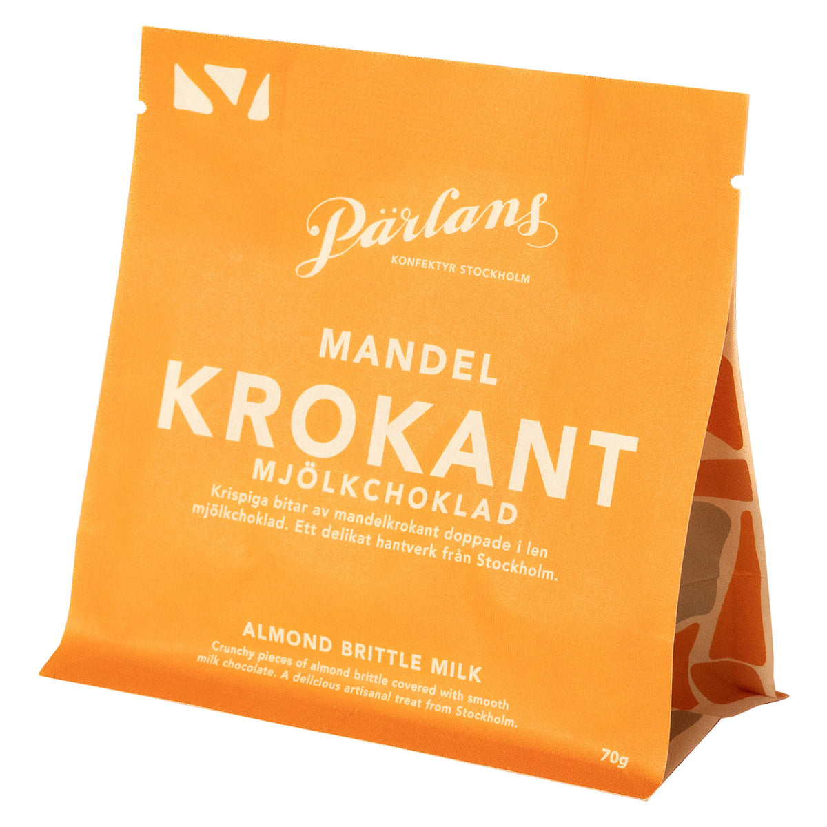 Pärlans Konfektyr mælkechokolade med krokantmandler, 70 g